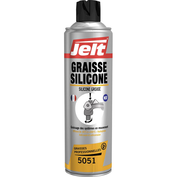 Jelt 005051 Fat Silicone Grease 500ml Lubricates Water Repellent