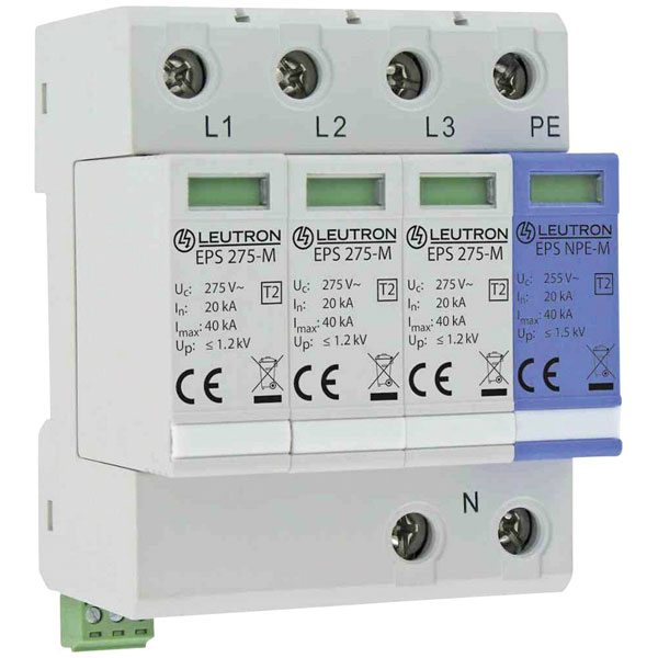 Leutron 380701 Surge Protection Four-pole Plug-in 3-phase 50 kA