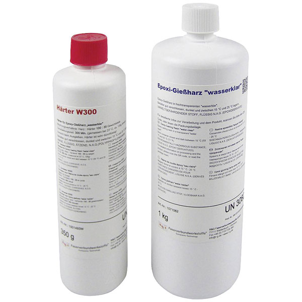 R & G 1071023 Epoxy Cast Resin Set Water-Clear UV Resistant 1.35 kg