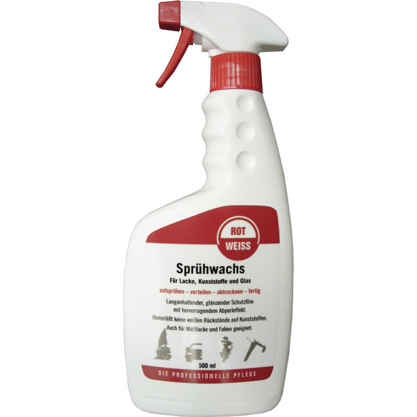 Rot-Weiss 2111 Spray Wax 500ml Provides Brilliant Shine Easy Appli...
