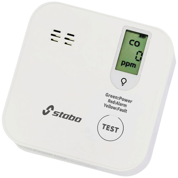 Stabo 51133 CO-Alarm IV Carbon Monoxide Detector LCD 85 dB Alarm B...