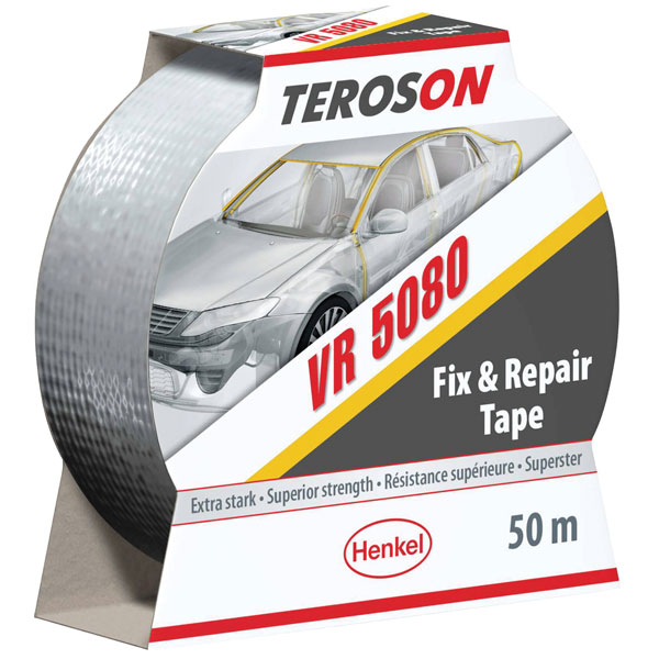 Teroson 801378 VR 5080 Tape 50m x 50mm Grey Waterproof Temp-Resistant