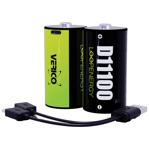 Verico 1BTOV-A5N0A2-NN LoopEnergy Rechargeable Li-Ion D Battery 74...