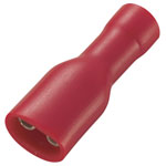 TruComponents 1583092 Blade Receptacle 6.30mm Red Part Insulated 1 piece