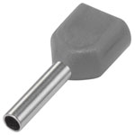TRU COMPONENTS 1091321 Twin Ferrule 1.5 mm² Black 100 pieces
