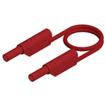 SKS Hirschmann 934067101 MLS WS Safety Lead 25cm Red 4mm Banana Plugs