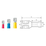 Weidmuller 9200540000 Blade Receptacle 6.3x0.8mm 180° Red 100 pieces