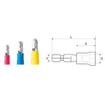 Weidmuller 9200670000 Bullet Connector 0.50-1.50 mm² Pin 4mm Red PVC 100 pieces