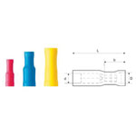 Weidmuller 9200700000 Bullet Receptacle 0.50-1.50mm² 4mm Pin Red 100 pieces