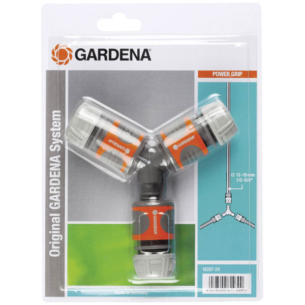 GARDENA 18287-20 Plastic Splitter Set 13 mm Y-piece & Hose Connectors