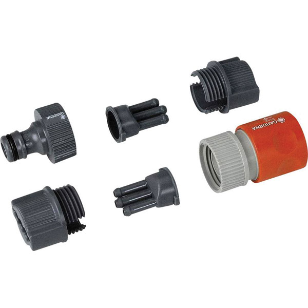 GARDENA 05316-20 Hose Sprinkler Connector Set Easy Mount Complete Kit