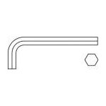 TOOLCRAFT 112850 Allen Key 2mm Steel Blackened for Hexagon Socket Screws