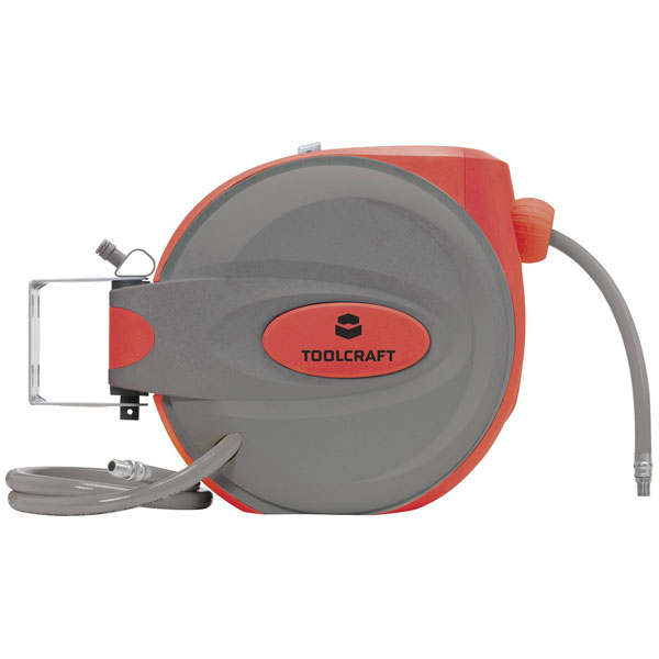 TOOLCRAFT 1499511 TC-AHR 9 Air Hose Recoiler 9m 7bar Wall Mount
