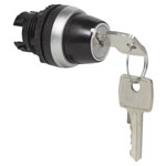 BACO 223952 L21LD00 Key Switch Chrome-Plated Black PVC Front Ring