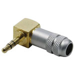 BKL 1103084 3.5mm Audio Jack Plug Right Angle 3-Pin Stereo Gold