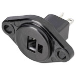 BKL 0205012 Audio Jack Sleeve Socket 2 Pins Black Isolated 1 piece