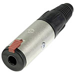 Neutrik NP3X-B X Series 6.35mm Stereo Jack Plug Black Ultra-Slim Design