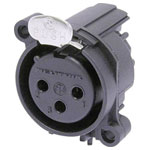 Neutrik NC3FD-S-1-B XLR Connector 3 Pins Black D-Metal UL Certified