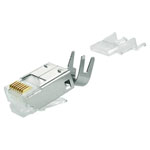 Telegärtner 100023019 RJ-45 Plug Straight 8 Pins 360° Shielding Silver