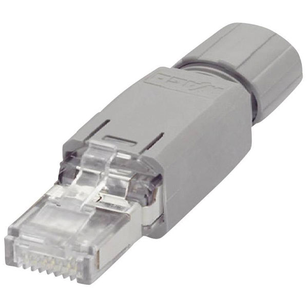 WAGO 750-975 RJ45-Plug Connector CAT5e IP20 Tool-Free Straight Grey