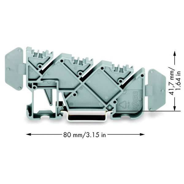 WAGO 812-140 Busbar Mount Grey 25 pieces Reliable and Sturdy