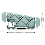 WAGO 812-140 Busbar Mount Grey 25 pieces Reliable and Sturdy