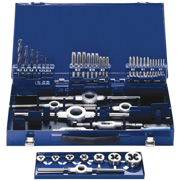Eventus 70607 Tap Tool Kit 16-Piece HSS Metric Set M3-M12 Hand & M...