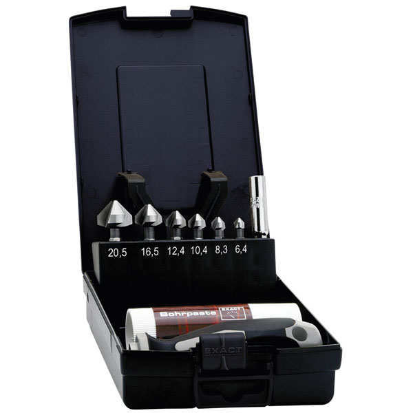 Exact 1605649 Countersink Set 8-Piece, HSS, Rapid Tool Changes