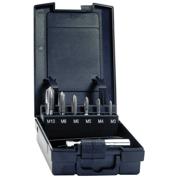 Click to view product details and reviews for Exact 05937 Tapping Head Set 7 Piece Metric M3 M10 Hss Din 3126.