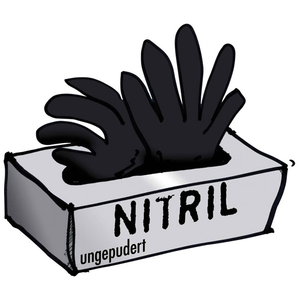 L+D 14694 Nitrile Gloves 100 Pcs Size L Disposable Blue