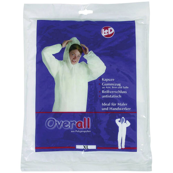 L+D 2514-XL Overall XL White Premium Protective Apparel