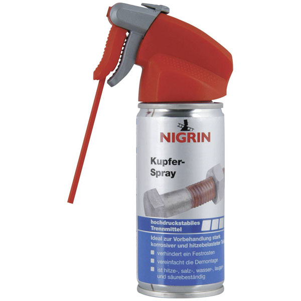 NIGRIN 72244 RepairTec Copper Spray 100ml Heat/Water/Alkali Resistant
