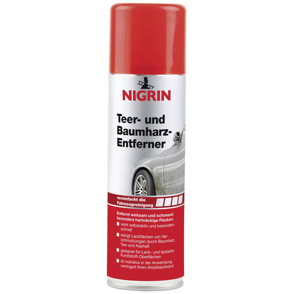 NIGRIN 74023 Tar and Resin Remover 250ml Protects Paint & Chrome