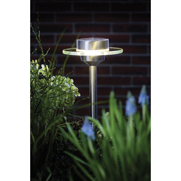 Paulmann 93764 Ufo Solar Garden Light Stainless Steel Clear 0.2W