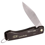C.K C9037 Knife Folding Spear Point Blade Black Plastic Scales Lanyard
