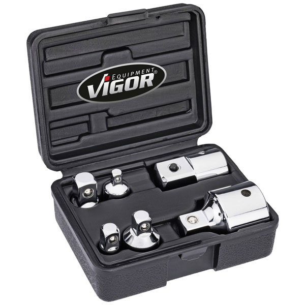 Vigor V1293 Bit Adapter Set Ball LoC.King Robust in Plastic Case