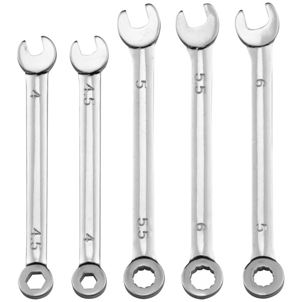 Donau 920 Elektronik Crowfoot Wrench Set 5piece Spanner 4-6mm Metric