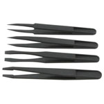 Donau PZ84 Tweezers Set: 4 Plastic Precision Tips Smooth Grips
