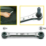 Hazet 2265-1 Ratchet 1/4 & 5/16 Magnetic Chrome Flat Reversible