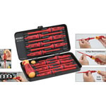 Hazet 804VDE/14 VDE Bit Set 14-Piece 1000V Safe Non-Slip Grip