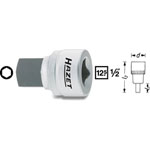 Hazet 985-14 Bit For Hexagon Screws 1/2 Non-Slip Knurled German-made