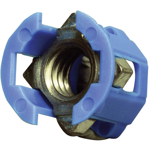PB Fastener 382-2005 Cage Lok Nut Blue Dia12.3mm H12.8mm Tool-Free...