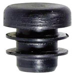 PB Fastener 085010069903 Ribbed Tube End Cap PE Black Fits 2mm Board