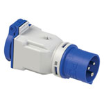 pieceE 9433100 Cara Adapter 16A 3-Pin 230V CEE Nickel-Plated Contacts