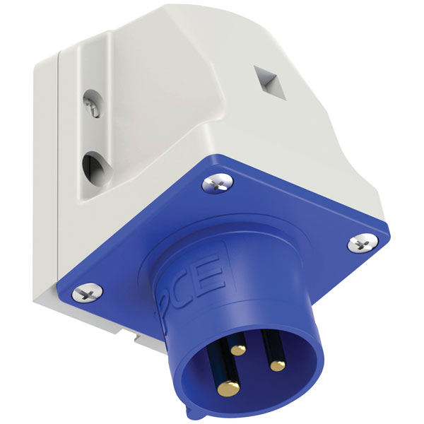 pieceE 513-6 CEE CARA Wall Plug 16A 3-Pin 230V Top/Bottom/Rear Entry