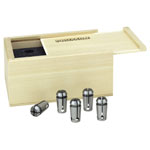 Proxxon 24144 Collet Set 5 piece for FF 230 in Wooden Box Dia 2.4-5.0 mm
