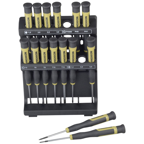 Proxxon 28 148 Micromot Screwdriver Set 15-Piece Slot/Phillips/Sta...