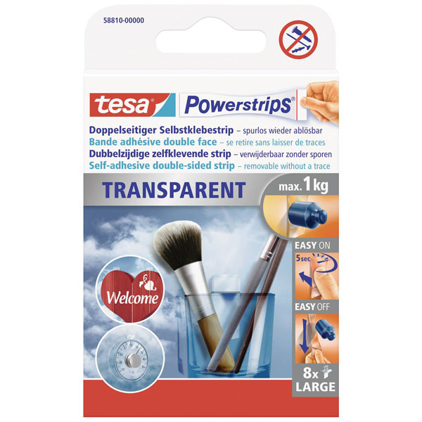teas 58810-00000-20 POWERSTRIPS® Double-Sided Strips 50x20mm 8 pieces.