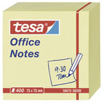 Tesa 56675-00000 Office Notes Cube 400 Sheets Yellow 75x75mm Solvent-Free