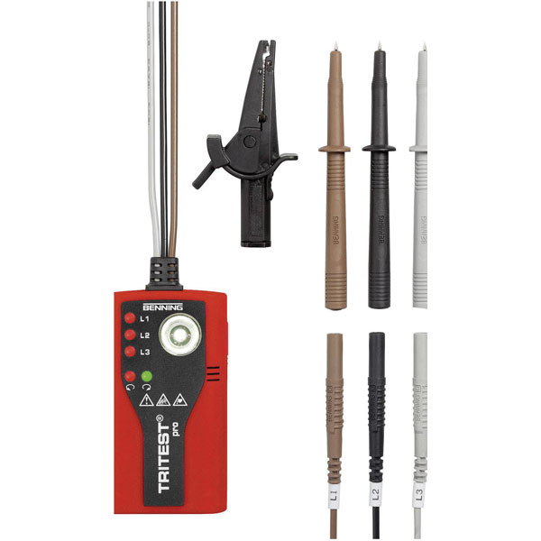 Benning 020052 TRITEST Pro EMF Indicator CAT III 300V LED Rotating...